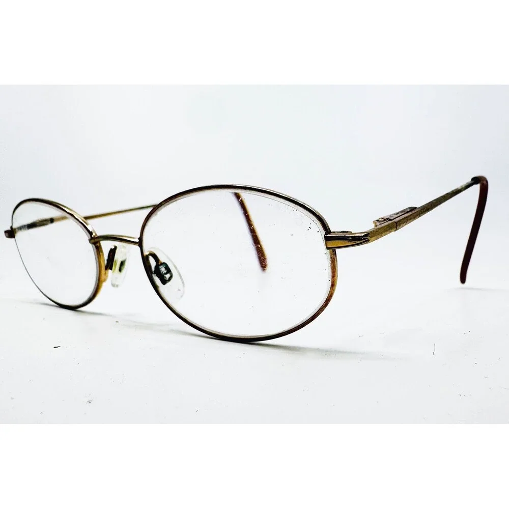 Unbranded Eyeglasses Frames Womens Gold Pink Frost OM 105 Oval 49-18-135